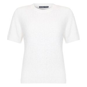 Threadbare Womens/Ladies Knitted Regular Short-Sleeved Sweater Top / White